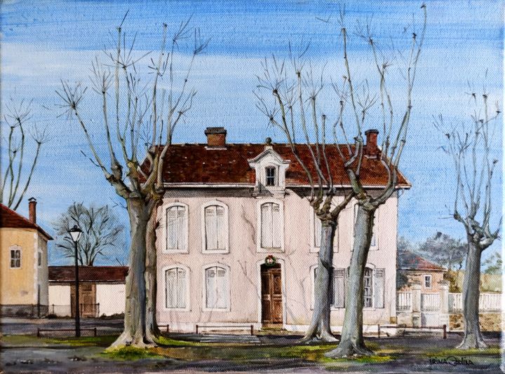 Peinture intitulée ""Little French Chri…" par Irina Ozolina, Œuvre d'art originale, Acrylique