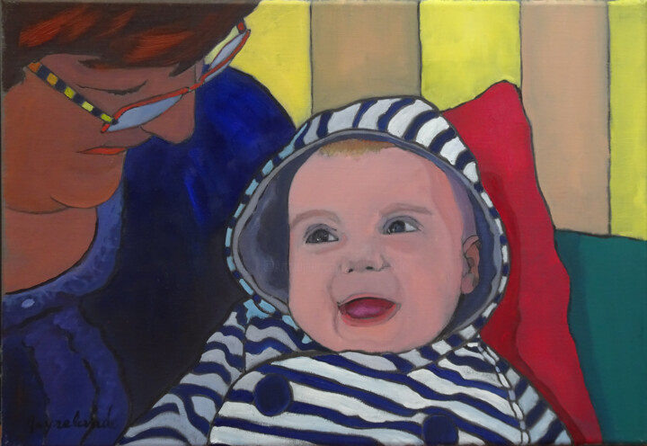 Peinture intitulée "La Grand-Mère" par Jacques Peyrelevade, Œuvre d'art originale, Huile