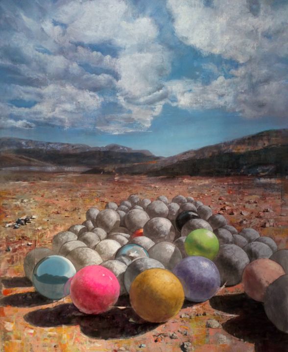 De la serie Lugares Vectoriales 绘画, 54.7x46.9 in