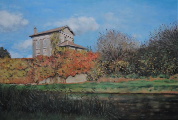 Peinture intitulée "Nancy, le Bras Vert…" par Rémi Acquin, Œuvre d'art originale, Huile
