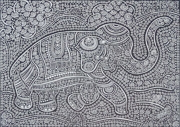 Elephant 图画, 12x16 in