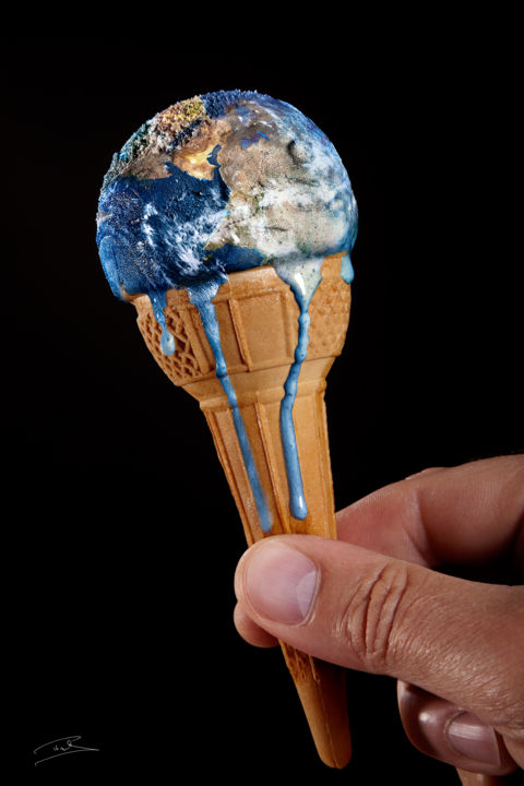 Photographie intitulée "TERRE FRAGILE - FON…" par Patrick Forget, Œuvre d'art originale, Photographie manipulée
