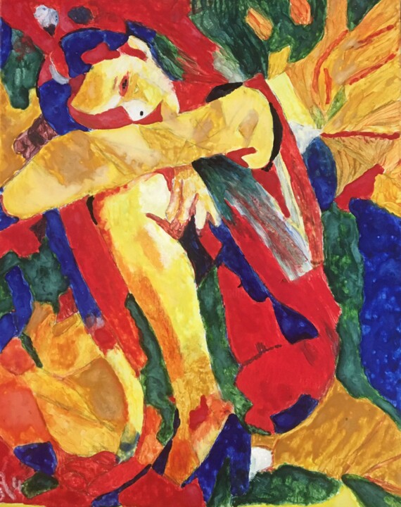 Pause pensive 绘画, 19.7x15.8 in