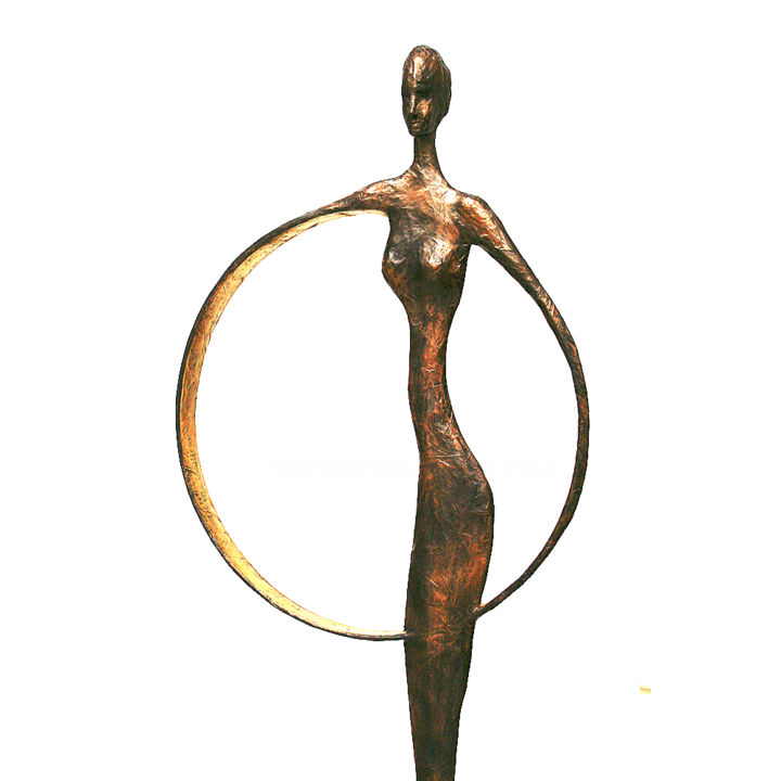 Statue géante, Sélène, avec cercle doré 雕塑, 67.7x14.2 in