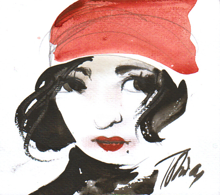 a girl IV 图画, 3.9x3.9 in