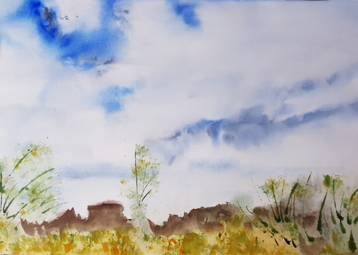 Dans les champs 绘画, 11.8x17.7 in