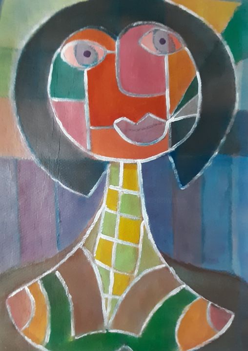 Pénélope ou Boucles d'Or 绘画, 20.1x14.2 in