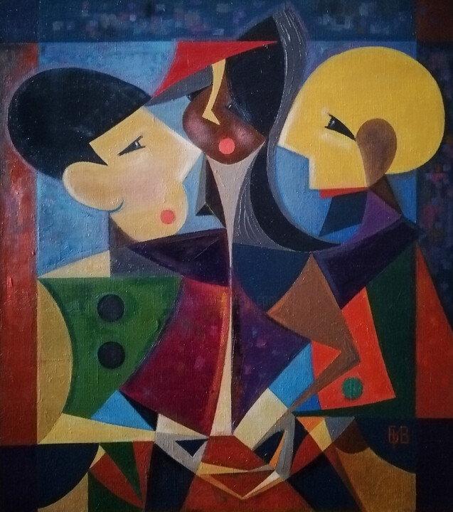 Сусанна, застигнутая старцами 绘画, 19.7x17.7 in