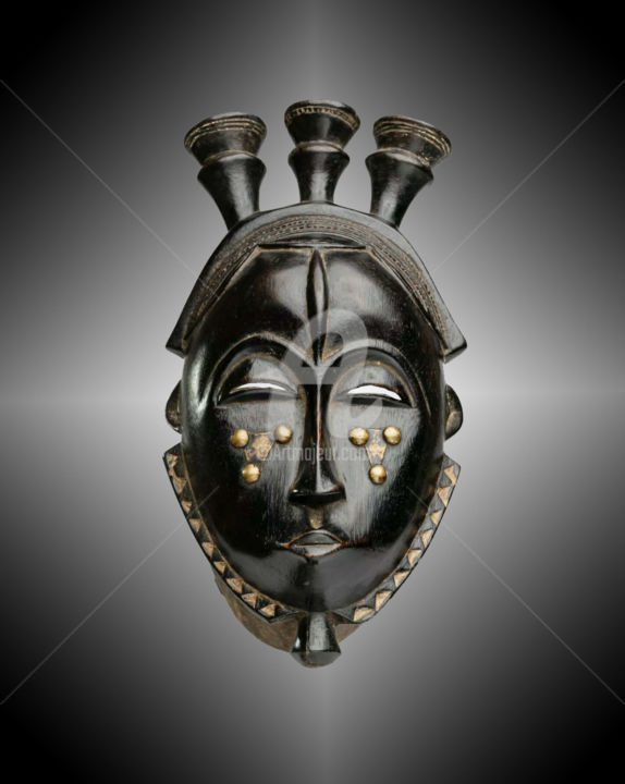 Masque Yahoure art tribal art premier KA21ART020 雕塑, 12.6x6.7 in
