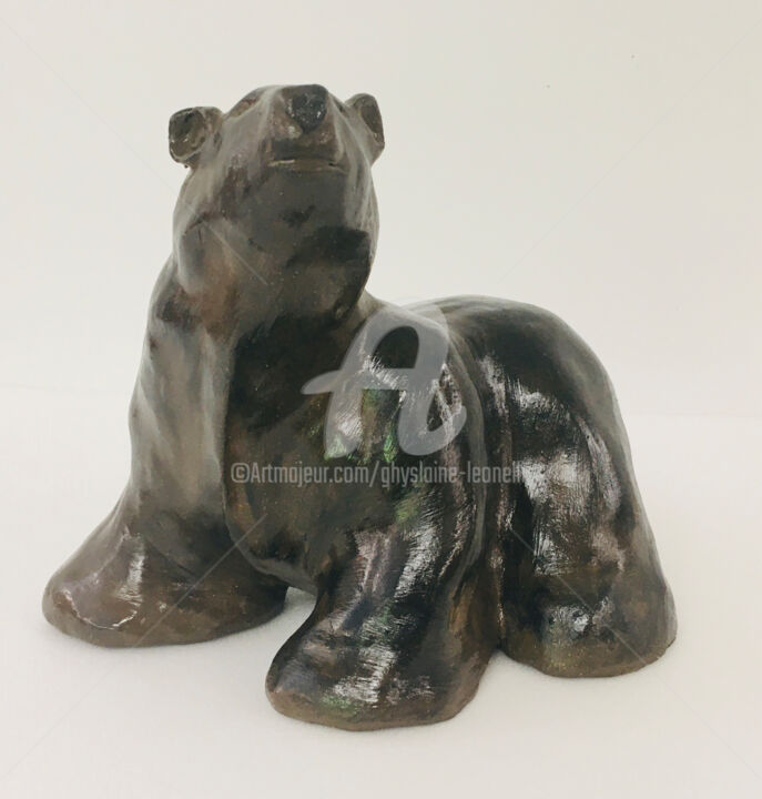 Ours pattaud 雕塑, 7.9x11.8 in