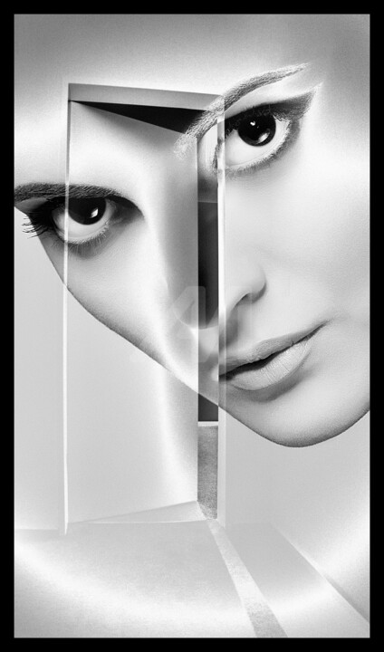 "BEHIND THE DOOR" başlıklı Kolaj Iryna Shpulak tarafından, Orijinal sanat, Kolaj