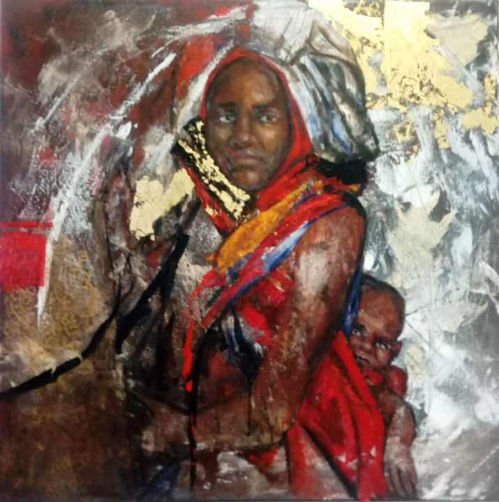Lost Code R 047 绘画, 27.6x27.6 in