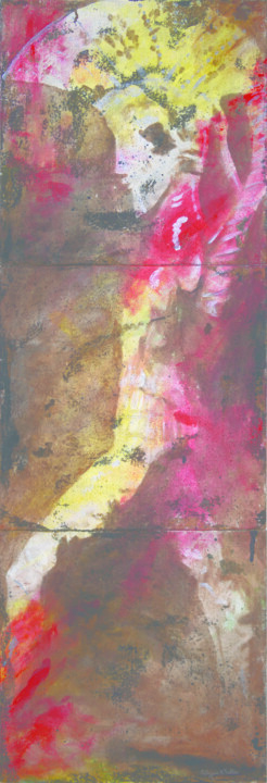 Etruscan Warrior - triptych 绘画, 56.7x18.9 in