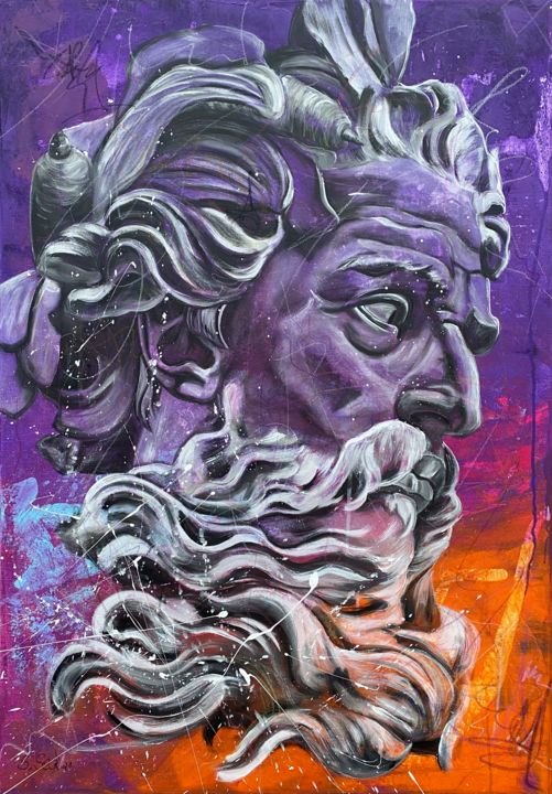 Poseidon 绘画, 39.4x27.6 in