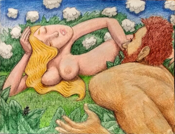 Mesmerized by her Beauty 图画, 8x10 in