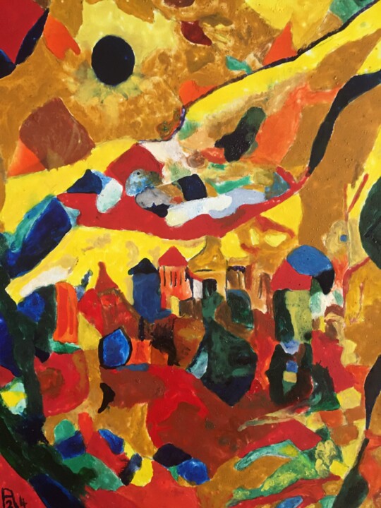 La matière en perpétuel mouvement 绘画, 19.7x15.8 in