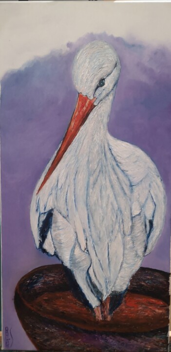 Le Messager 绘画, 23.6x11.8 in
