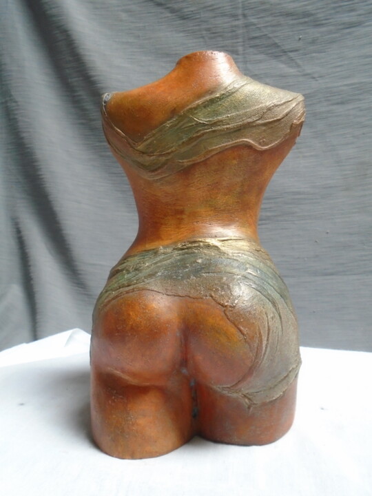 Buste drapé ,terre patinée 雕塑, 9.1x4.7 in