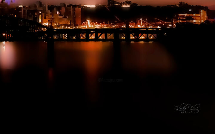 Bridges in Stillness Printmaking, 40x64 in