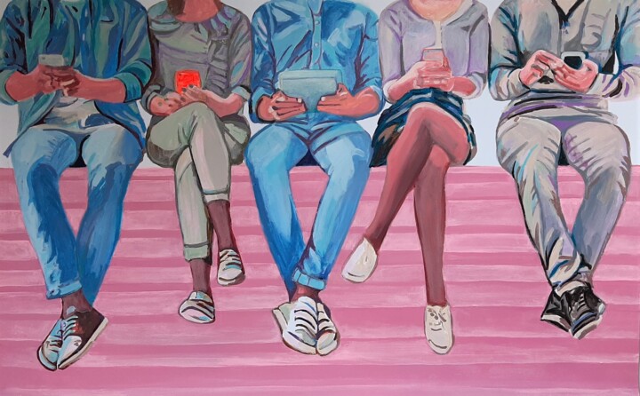 Conversation 绘画, 25.6x39.8 in