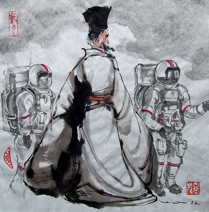 绘画,  13.8x13.8 in 