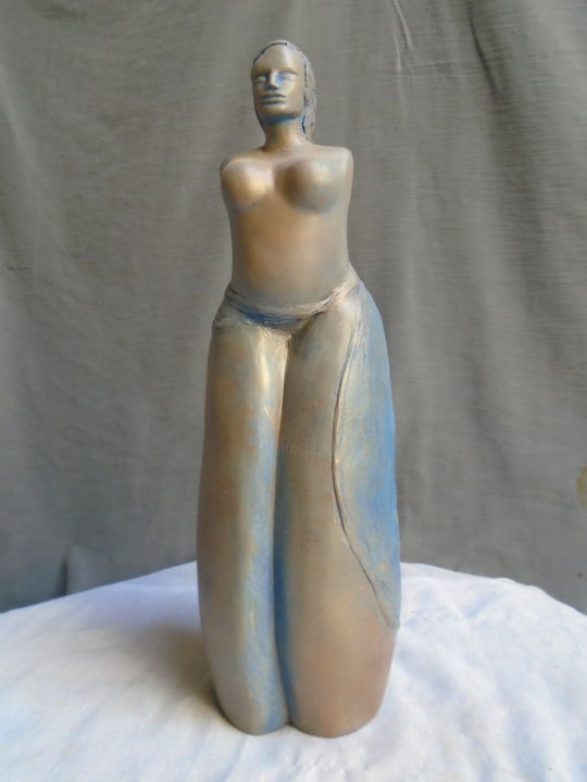 Femme buste drapée "Centaure", pièce unique 雕塑, 13.8x4.3 in