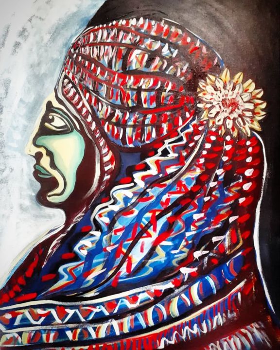 Indio con Manto 绘画, 37.8x35 in
