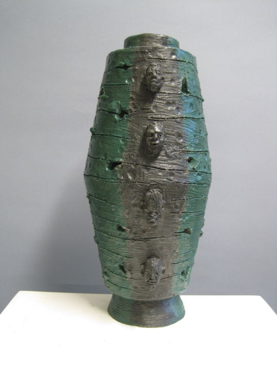 Vaso di Lombroso verde 雕塑, 11.8x5.1 in
