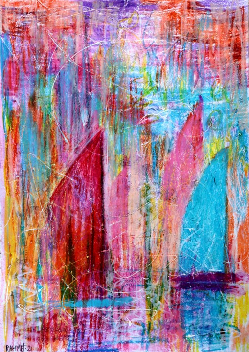 Drawing titled "Sails and Calm." by Rakhmet Redzhepov, Original Artwork, Acrylic