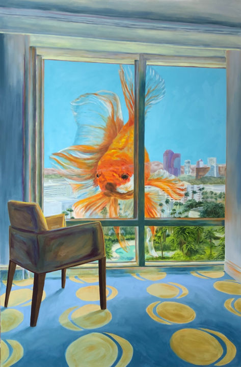 Cabin Fever 绘画, 60x40 in