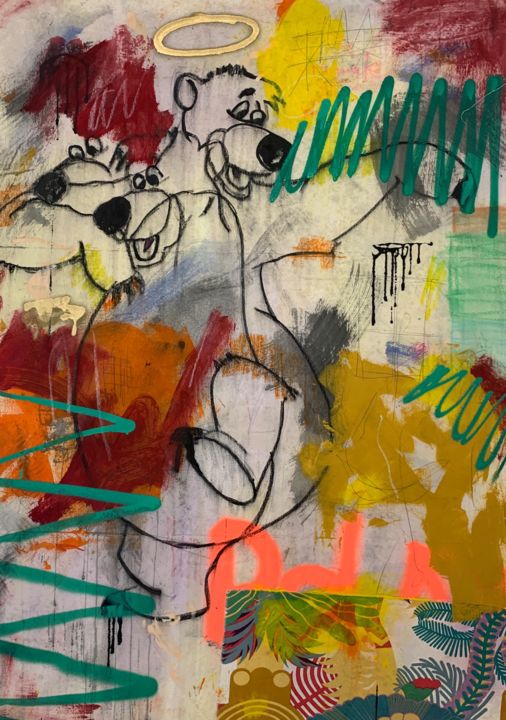 Peinture intitulée "Welcome to the Jung…" par Dominik Robert Brunner, Œuvre d'art originale, Acrylique