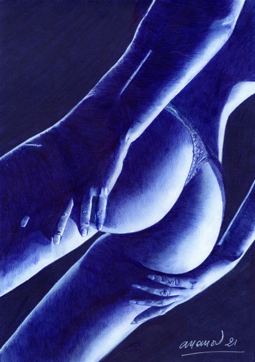 Nu Aux mains 2 图画, 11.8x8.7 in