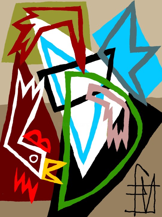 le sacrifice du coq 数字艺术