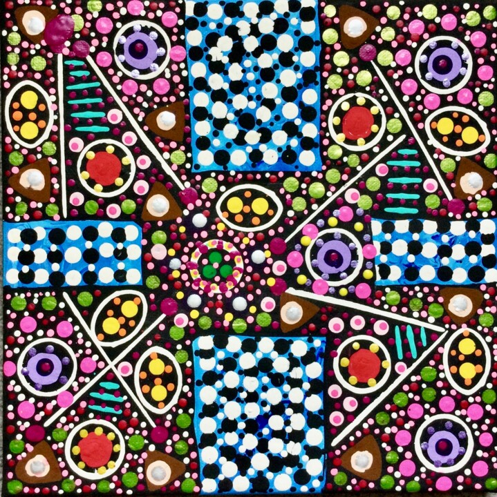Cross in Color 绘画, 10x10 in