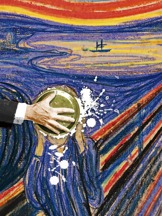 Pie In The Face Edvard Munch The Scream 绘画, 20x15 in