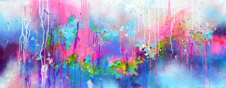 Painting titled "Fresh Moods 53" by Roxana Gabriela Soos, Original Artwork, Acrylic