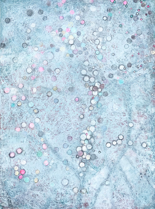 Painting titled "01/01" by Korchagina, Original Artwork, Acrylic Mounted on Wood Stretcher frame