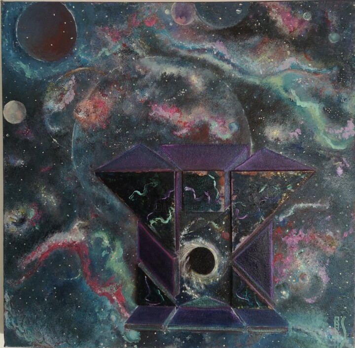 Peinture intitulée "Portail 24051" par Ralph.S, Œuvre d'art originale, Huile