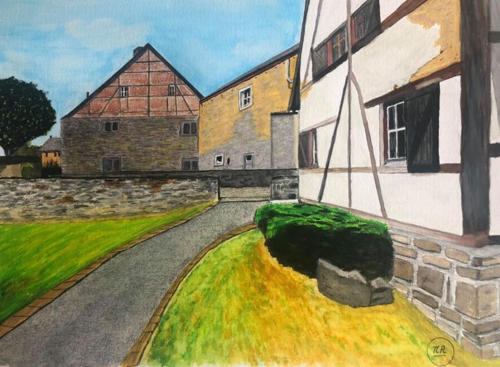 Le village de Wéris 绘画, 11x15.8 in
