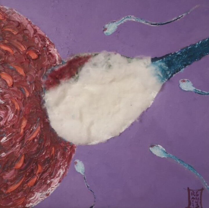 Peinture intitulée "La loi du plus fort…" par Ralph.S, Œuvre d'art originale, Huile