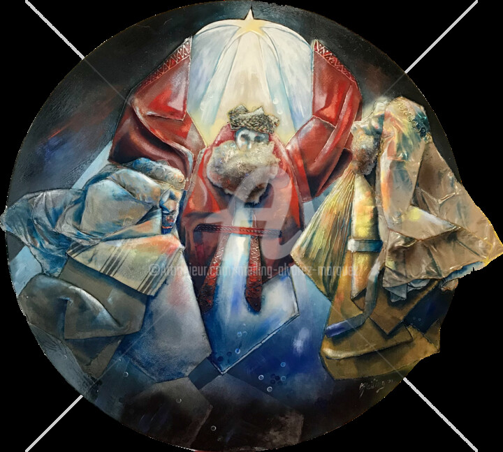 Rois mages 绘画, 39.4x39.4 in