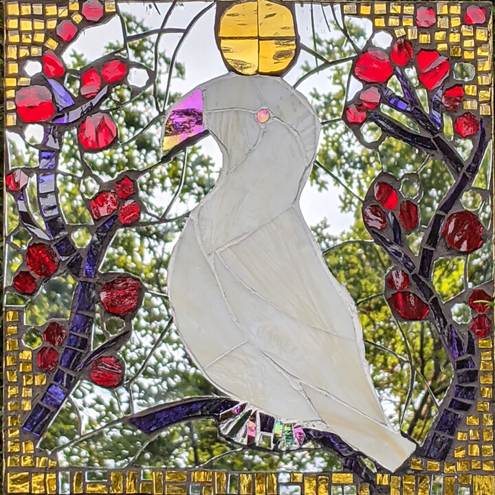 White Bird 2 (ala SarahsWhiteBird) 雕塑, 12x12 in