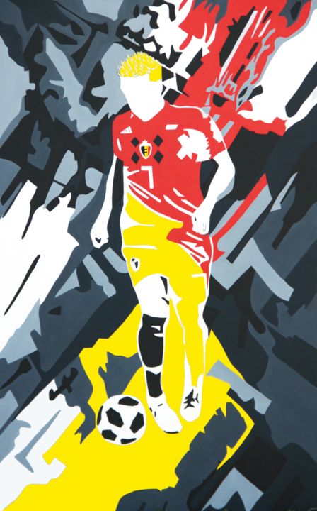 绘画 标题为“KDB ON FIRE” 由Lord Wilmore, 原创艺术品, 丙烯