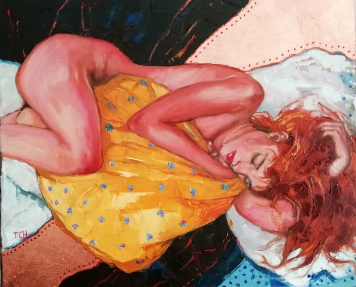 Nel mio letto 绘画, 19.7x23.6 in
