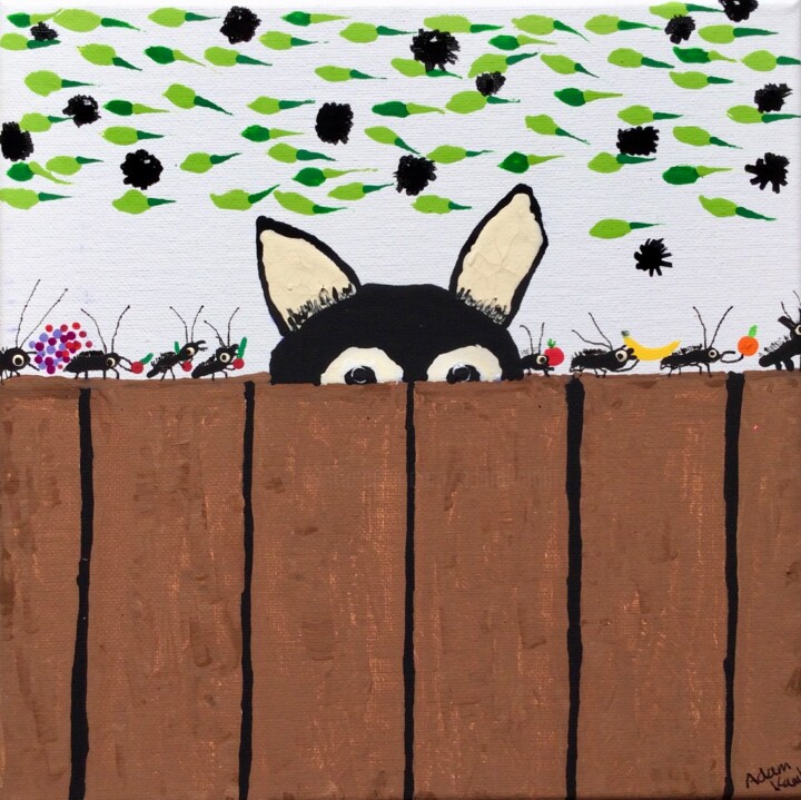 绘画 标题为“No More Catnip, Ple…” 由Adam Kamhi, 原创艺术品, 丙烯