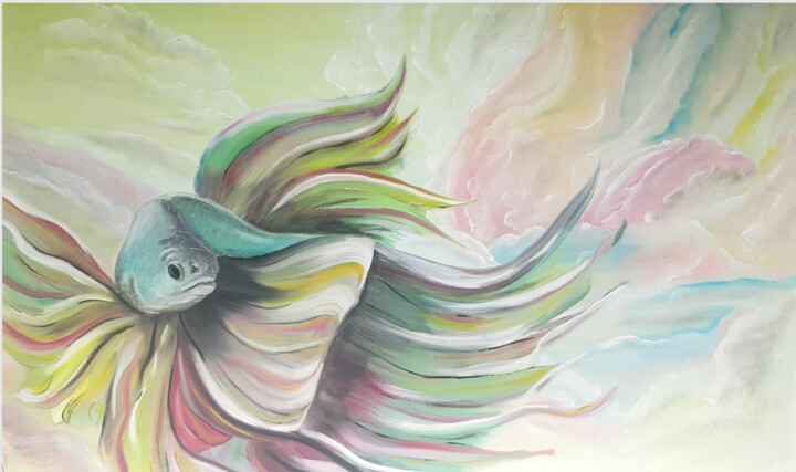 Stirring Subject 绘画, 27.6x47.2 in