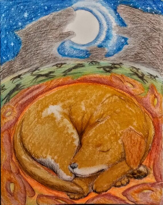 Puppy Dreams 图画, 10x8 in
