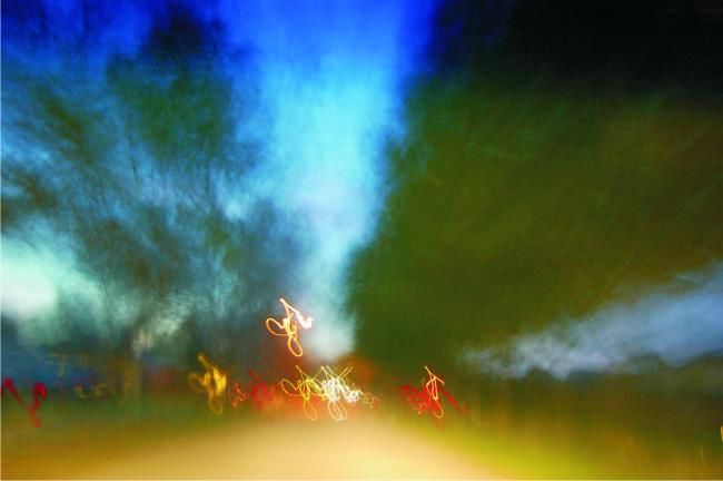 Photography titled "blue farm" by Paul Constantinides, Original Artwork