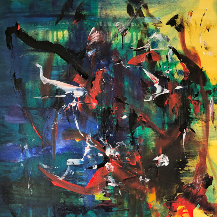 Painting titled "Destroyer of evil" by Atignas Art, Original Artwork, Acrylic