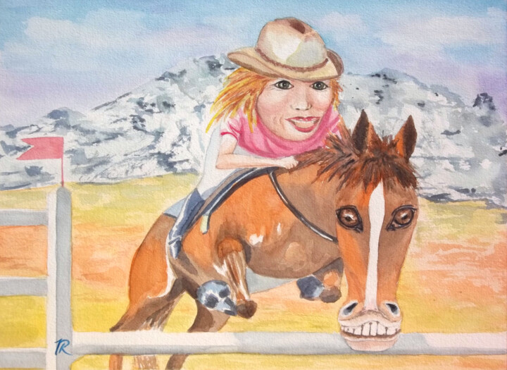 Painting titled "Aquarelle originale…" by Isabelle Redonnet, Original Artwork, Watercolor